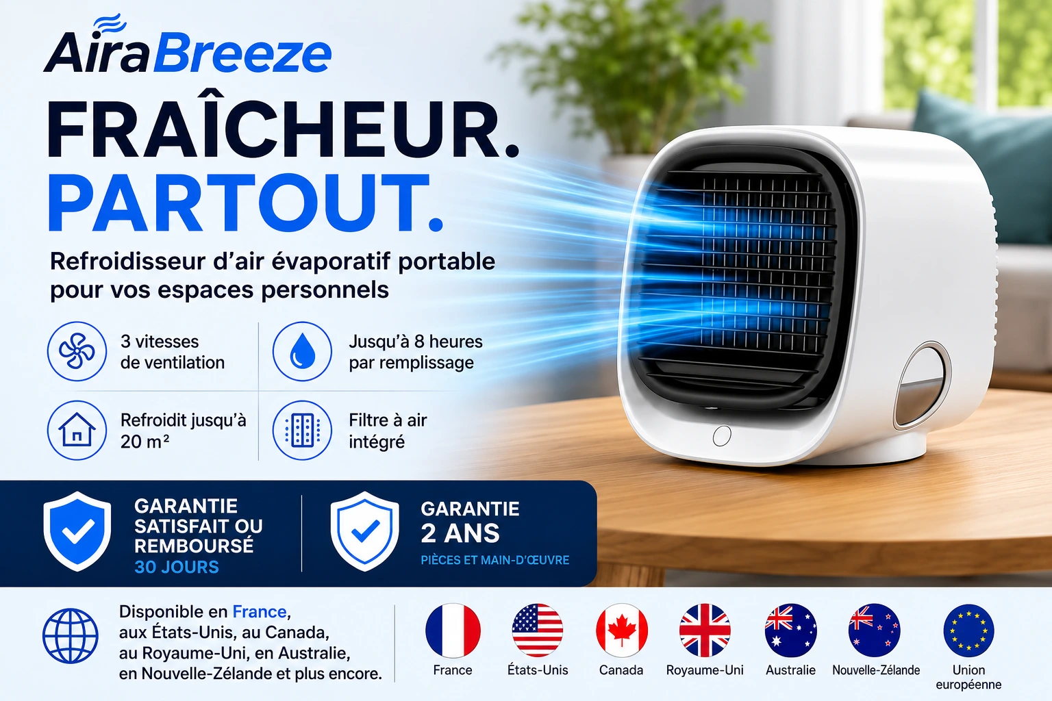 AiraBreeze refroidisseur portable